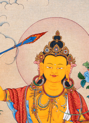 Manjushri, Manjushree Thangka, Tibetan Thangka Painting