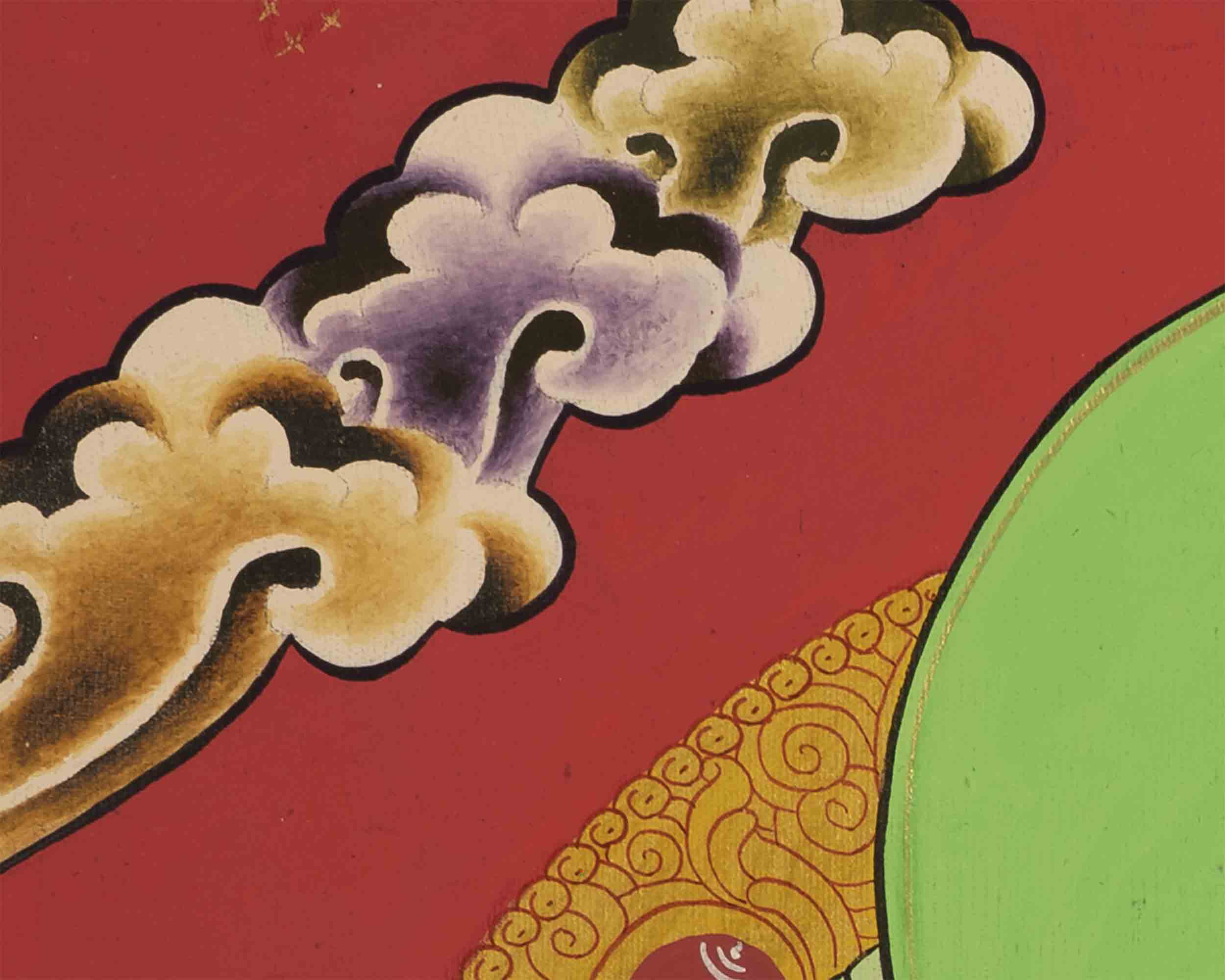 Guru Rinpoche Thangka | Religious Wall Decoration Painting | Religious Gift