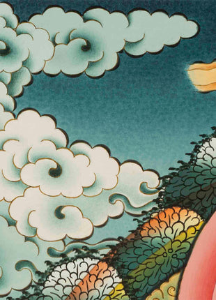 Dzambala Kubera Painting | Traditional Thangka Art | Religious Decoration