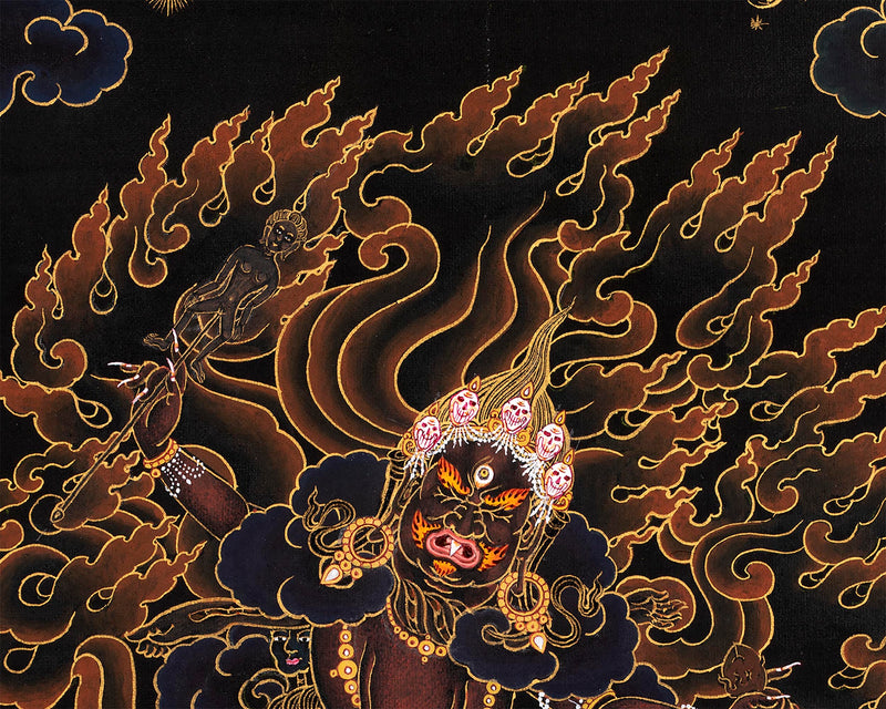 Ekajati Thangka | Tibetan Mahakala Art (includes Brocade)