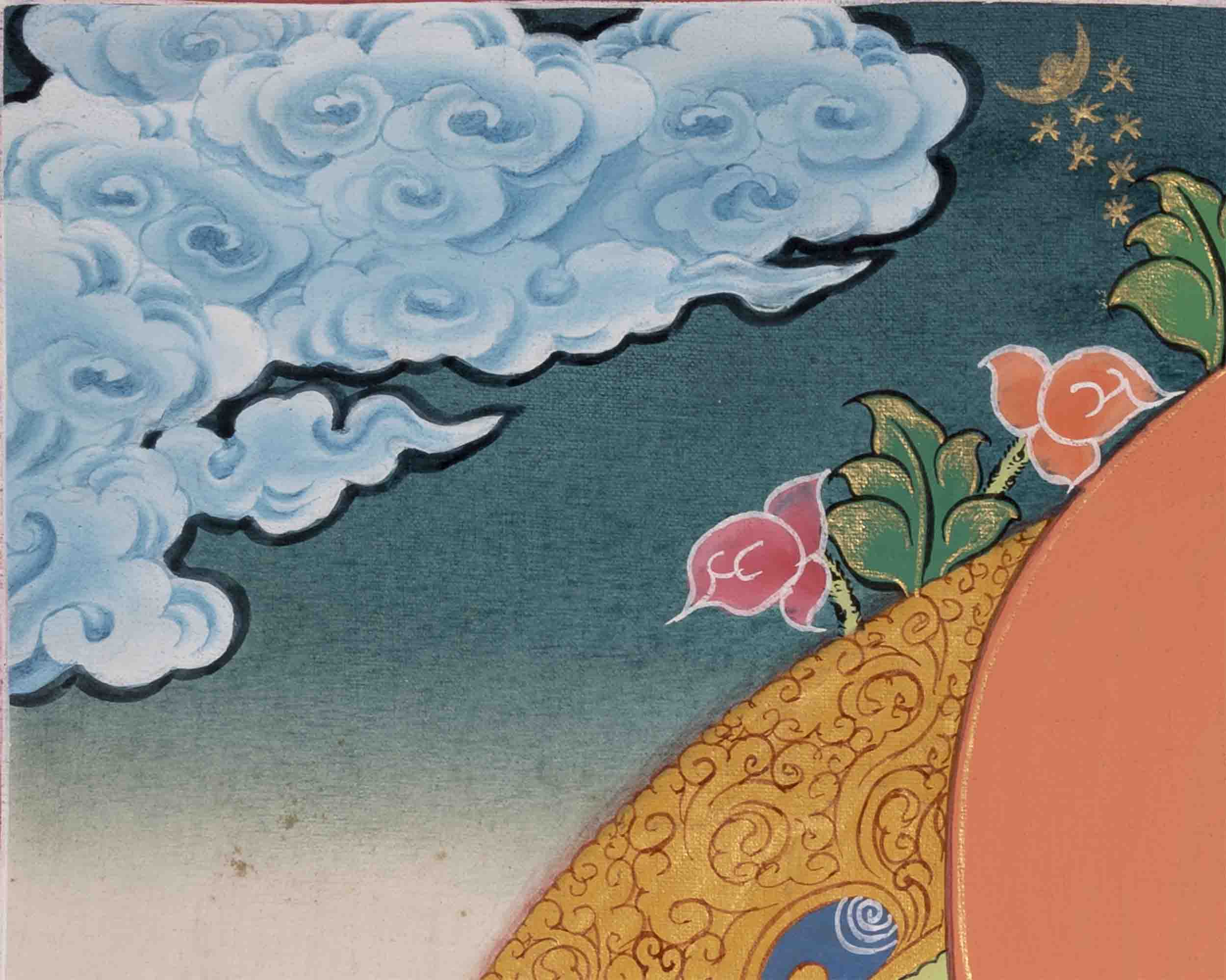 Green Tara Thangka | Healing Female Deity | Religious Wall Decors