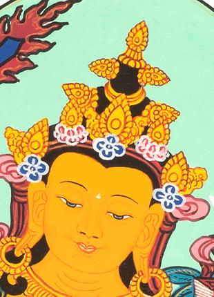 Manjushri Thangka | Deity Of Wisdom And Compassion | Wall Decorations