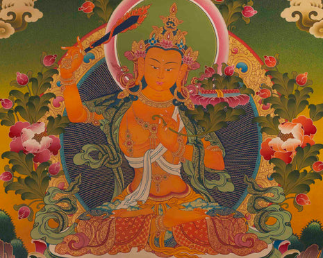 Manjushree Thangka | Bodhisattva Of Wisdom | Wall Decors