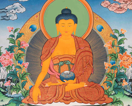 Shakyamuni Buddha Art | Traditional Tibetan Thangka | Wall Decors