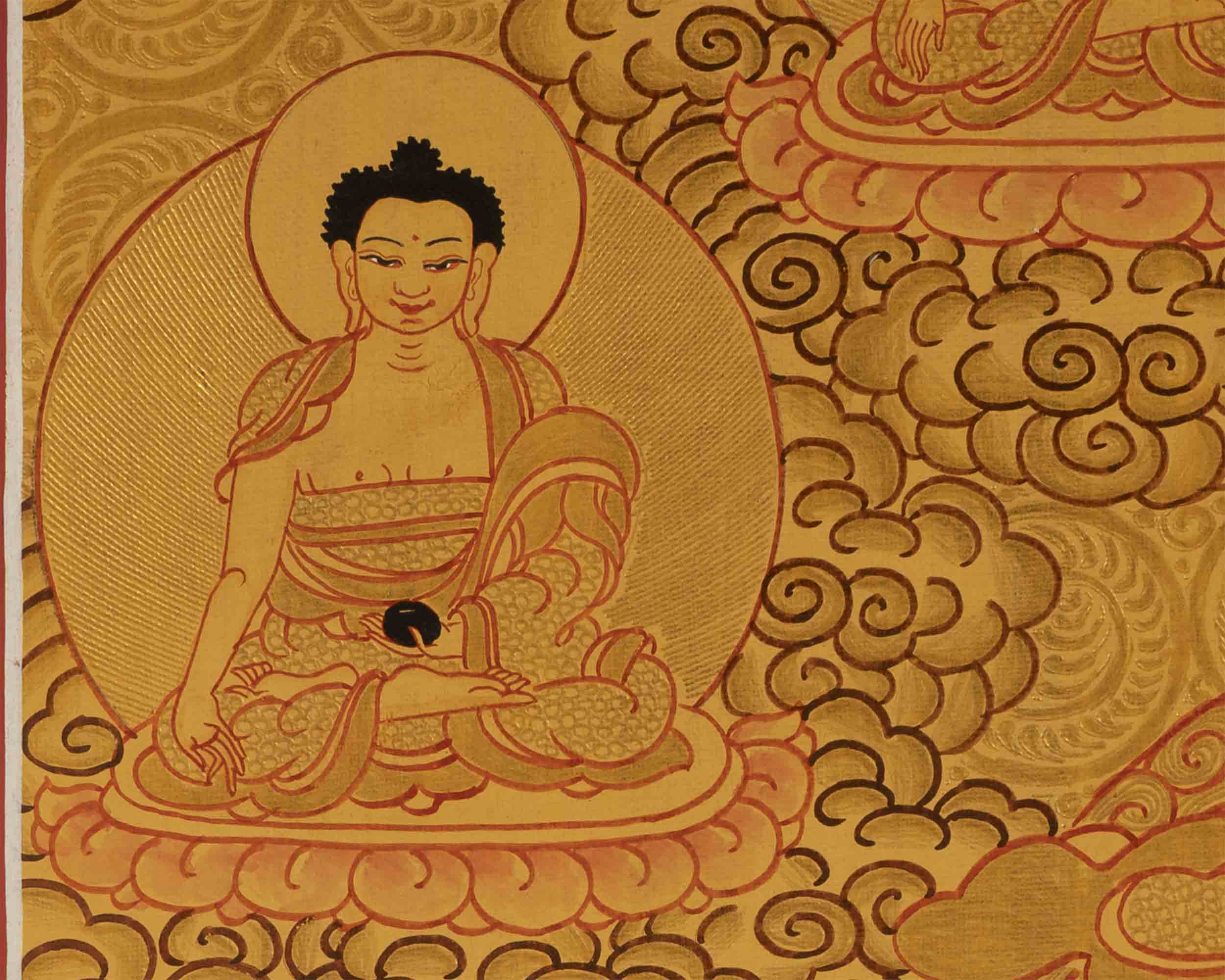 Original Namtose Thangka | Jambhala | Tibetan Buddhism Art