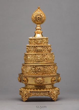 Gold Plated Mandala Set | Rice Offering Set | Buddhist Ritual Items