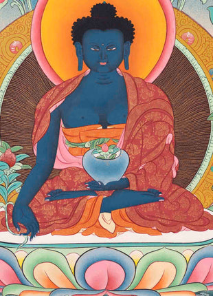 Bhaisajyaguru Thangka | Wall Hanging Medicine Buddha Decoration