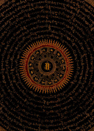 Om Mantra Mandala Thangka | Traditional Tibetan Art | Wall Decors