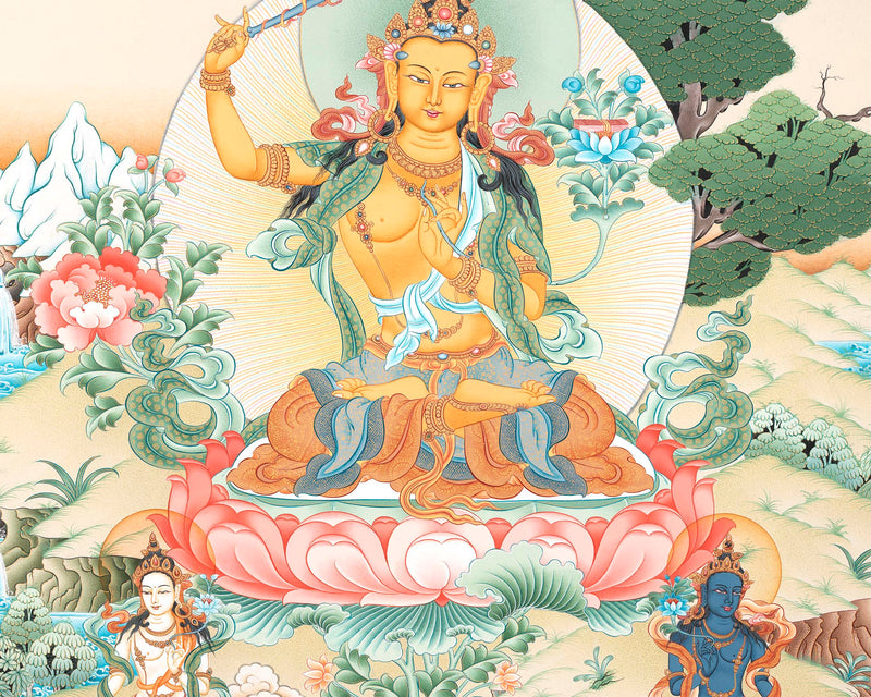 Bodhisattva Manjushree Print | Wall Hanging Thangka