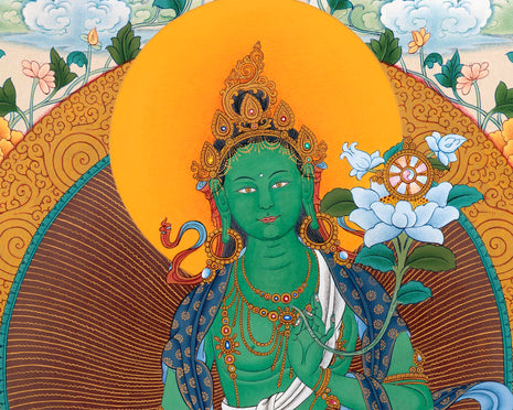 21 Taras Mandala of the Chandragomin Tradition | Twenty-One Tara Thangka Painting