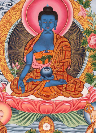 Bhaisajyaguru Thangka | Original Hand-Painted Tibetan Art