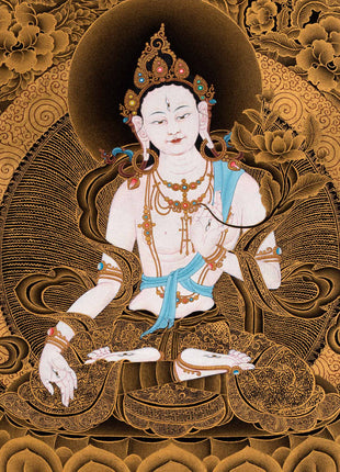 white tara thangka