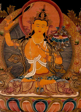 Manjushree Bodhisattva Thangka | Religious Buddhist Art | Wall Decors