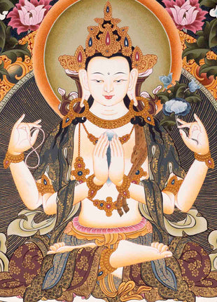 Avalokiteshvara Chengrezig Thangka | Wall Decoration Thangka Painting