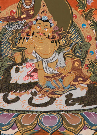 Vaisravana Tibetan Thangka | God Of Wealth | Wall Decors