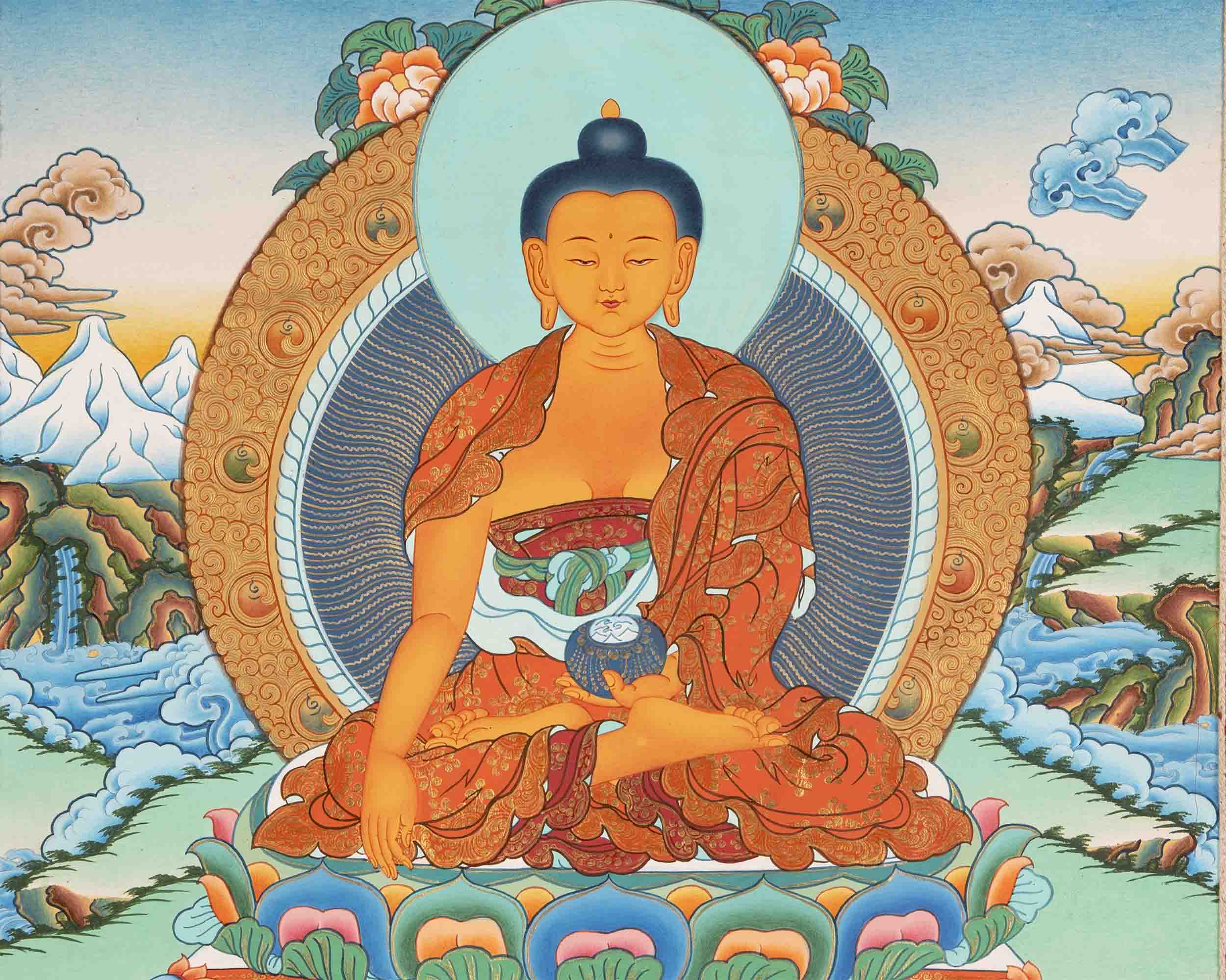 Tibetan Shakyamuni Thangka |  Buddha Thangka