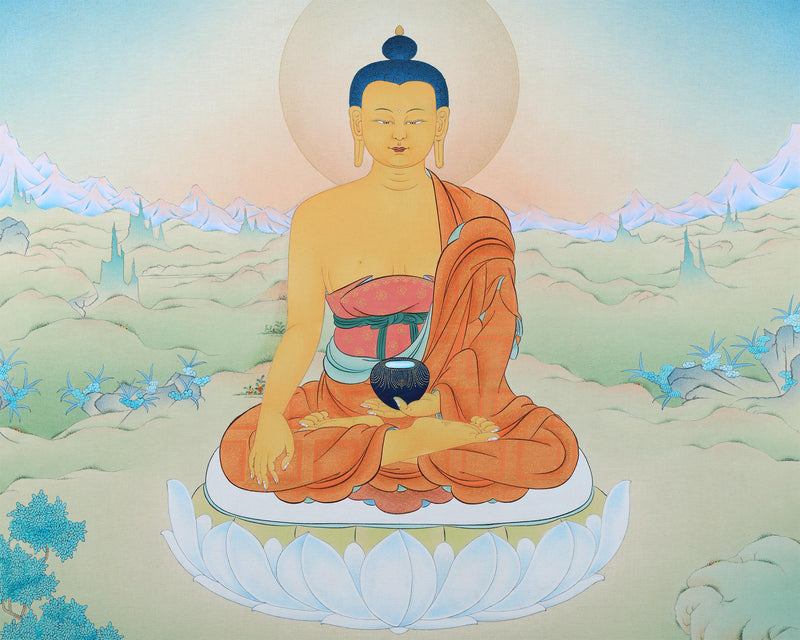 Buddha Shakyamuni, Tibetan Thangka Art