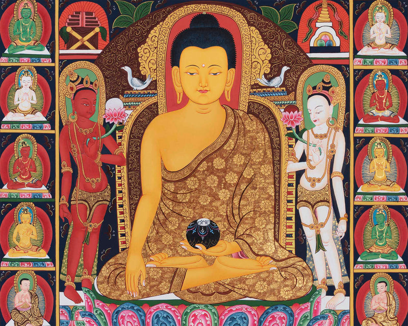 Shakyamuni Buddha Kadampa Art | Buddhist Thangka Painting
