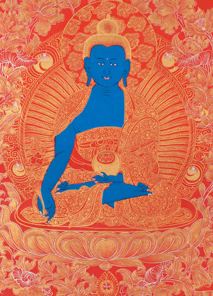 Medicine Buddha Thangka | Traditional Tibetan Painting | Wall Decors
