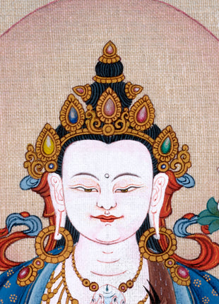 Avalokiteshvara | Chenrezig Buddha Hand-Painted Thangka
