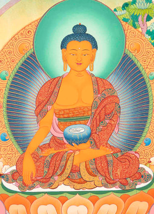 Shakyamuni Buddha Painting | Buddhist Religious Art | Buddhist Gift Idea