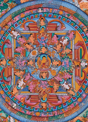Buddha Mandala Thangka | Hand-painted Tibetan Thangka