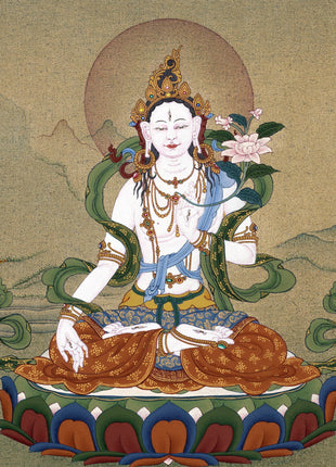 white tara thangka