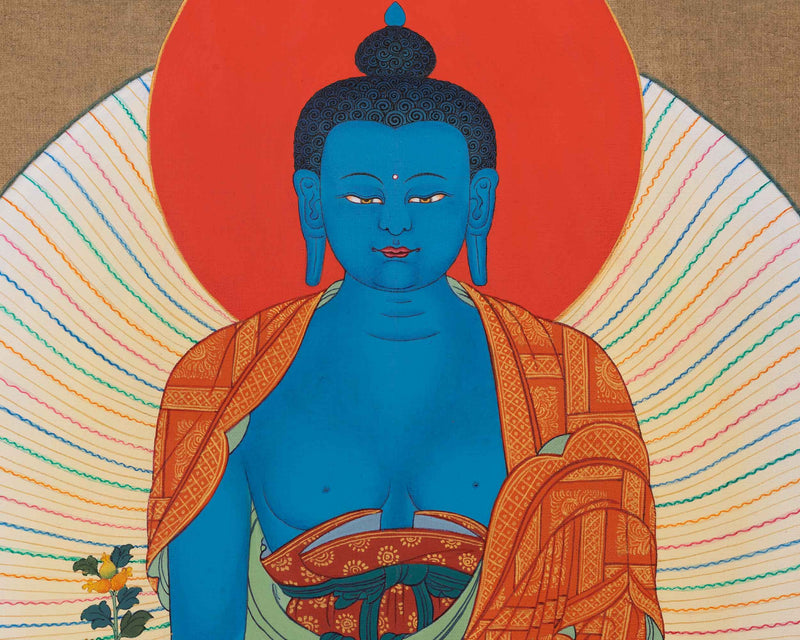 Buddha Medicine Thangka For Meditation & Healing | Traditonal Bhaisajyaguru, Healing Buddha Art
