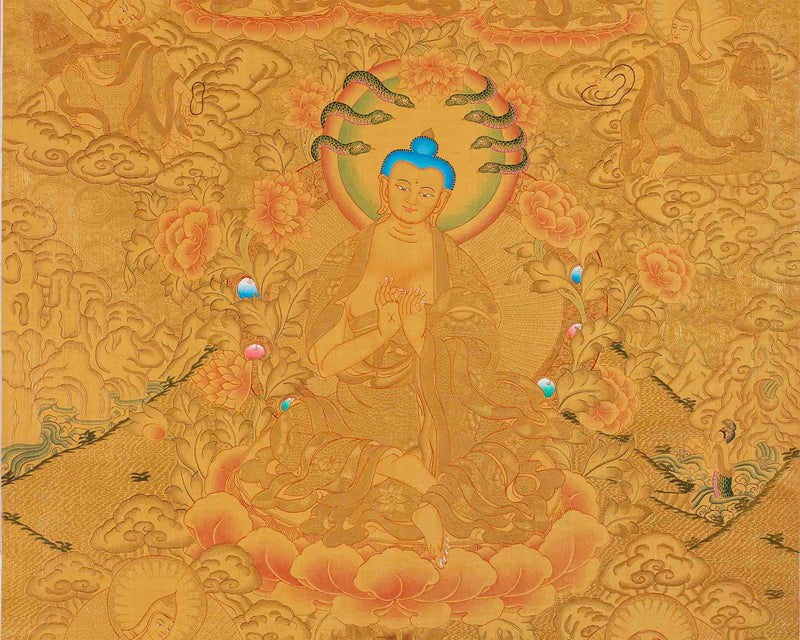 Nagarjuna The Great Buddhist Master's Thangka Painting