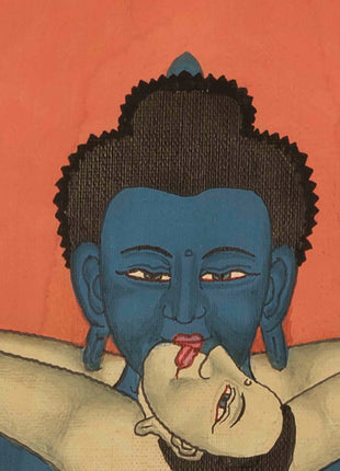 Samantabhadra Yab Yum Buddha | Small Size Original Hand-Painted Thangka