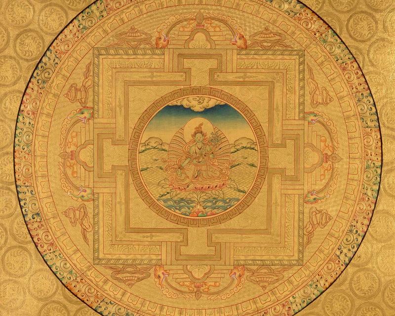 Green Tara Mandala |Tara Goddess Thangka