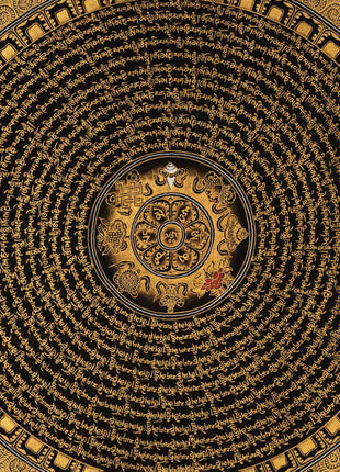 Auspicious Mantra Mandala | Traditional Thangka | Wall Decoration