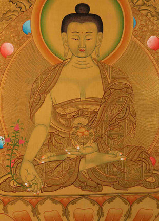 Healing Buddha Thangka | Bhaisajyaguru Thangka | Wall Hanging Decors