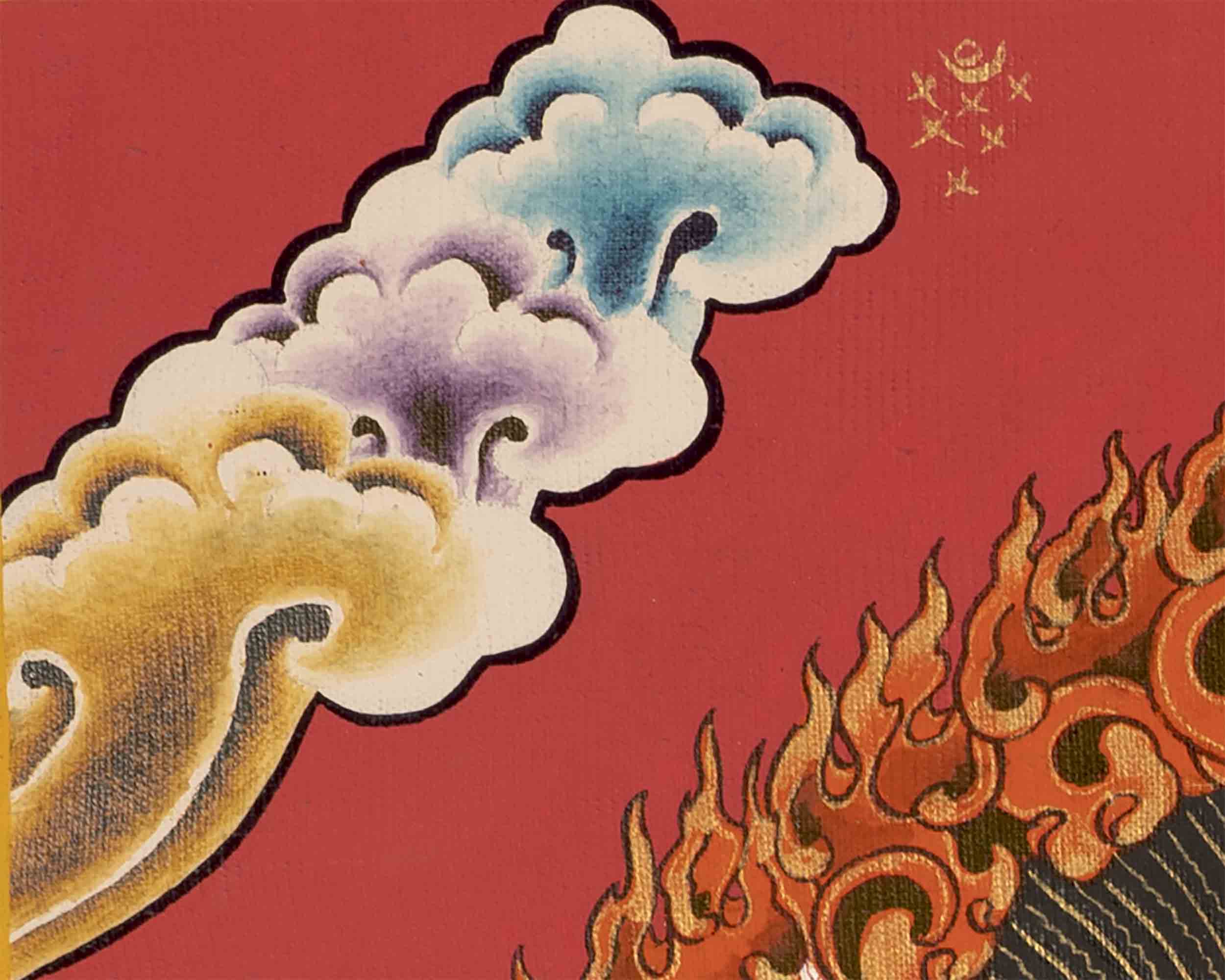 6 Armed Mahakala Thangka | Buddhist Wrathful Deity Painting