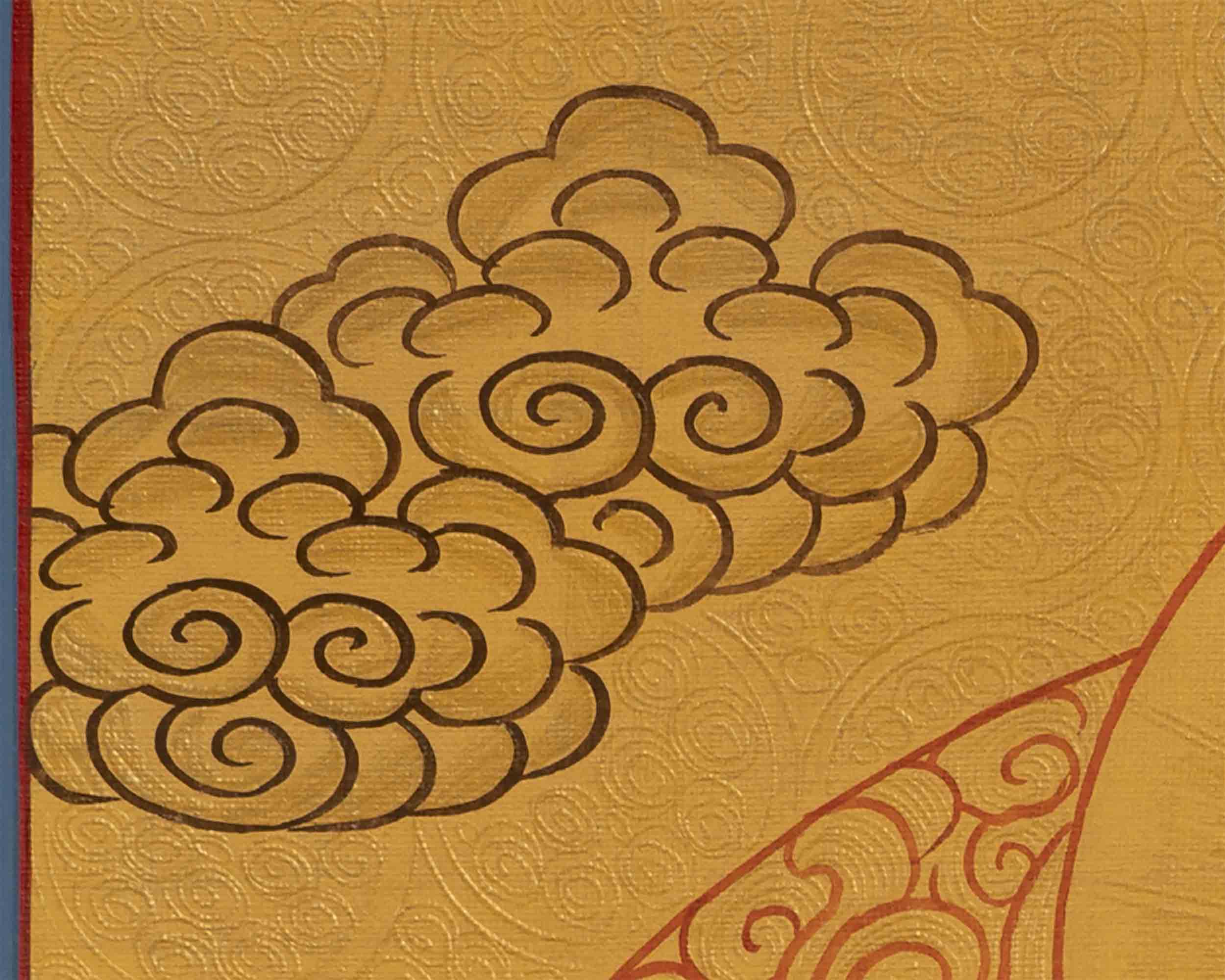 Vajrasattva Painting | Traditional Buddhist Thangka | Wall Hanging Decors