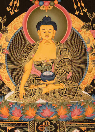 Buddha Shakyamuni Thangka | Buddha Seated in Meditation