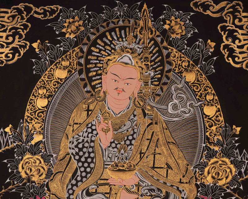 Guru Rinpoche Thangka | Traditional Tibetan Art | Wall Decors