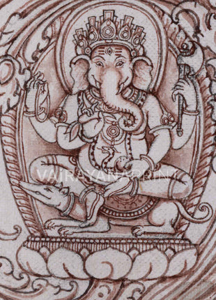 High-Quality Print For Ganesha Mantra | Ganesh On Kalash Drawing For Ceremonies