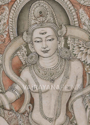 High-Quality Giclee Print Of Indra Deity | The Ruler Of Trayastriṃsa Heaven, Buddhist Cosmology