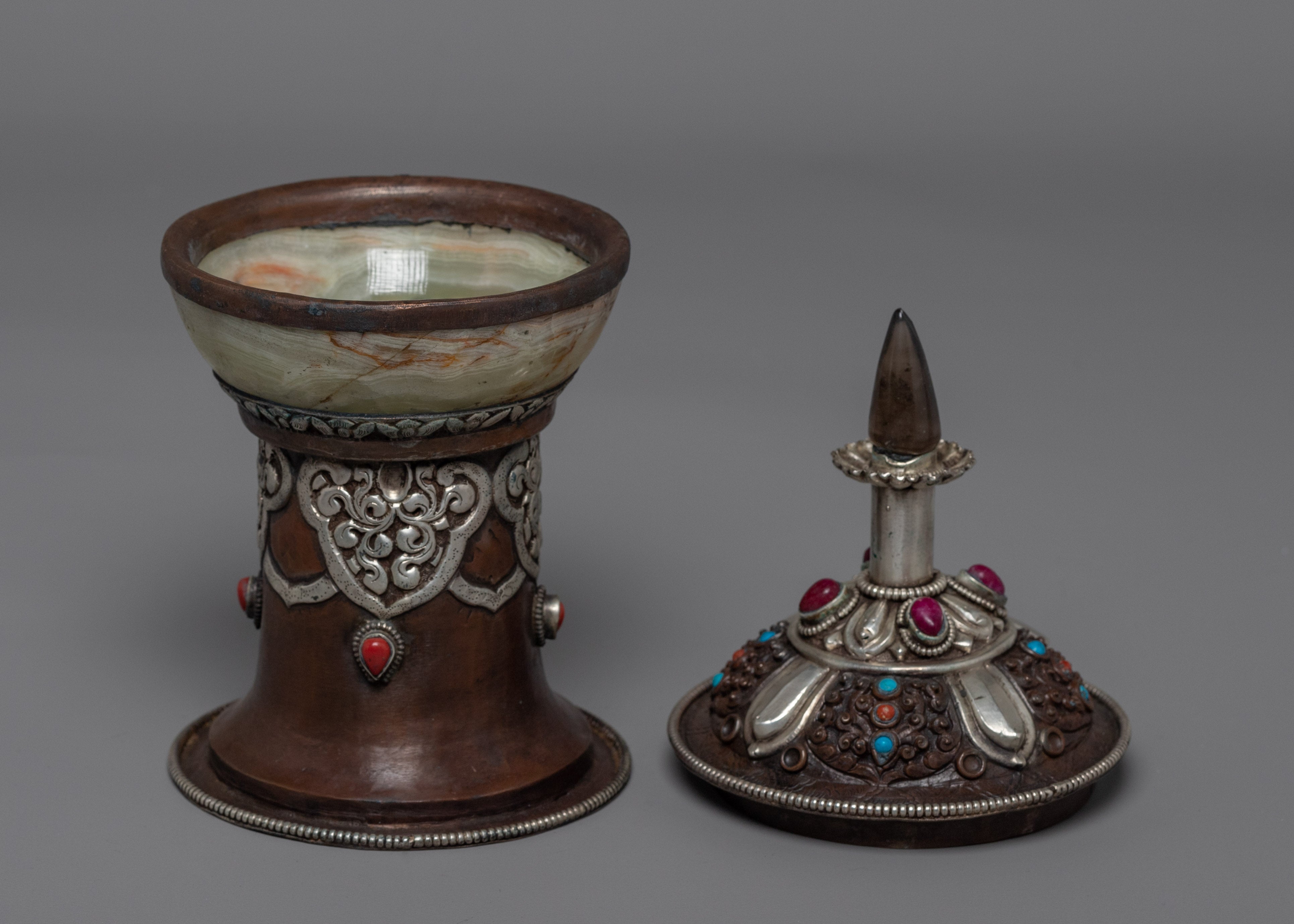 Marble Jade Bowl | Offering Bowl | Ritual Objects