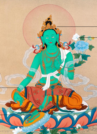 Mother Green Tara | Bodhisattva Deity Thangka