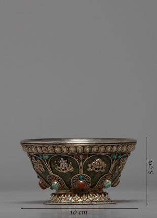 Buddhist Offering Bowl | Nepal Crafts | Religious Home Decor