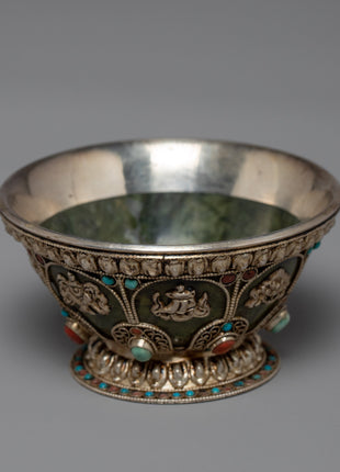Buddhist Offering Bowl | Nepal Crafts | Religious Home Decor