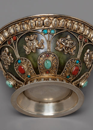 Buddhist Offering Bowl | Nepal Crafts | Religious Home Decor