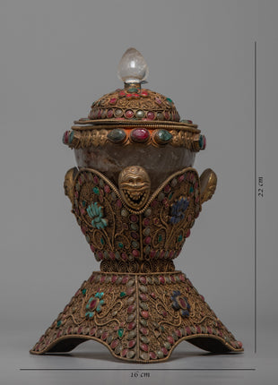 Crystal Kapala Cup | Ancient Practices | Buddhist Altar Supplies