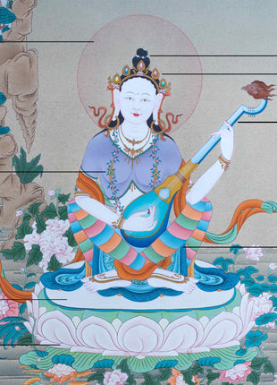 Saraswati Goddess | Deity Of Wisdom | Thangka Art