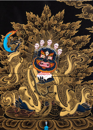 Dorje Bernakchen | The Great Black Cloak | Mahakala Thangka