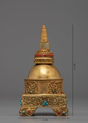 Buddhist Relic Stupa | Religious Artifacts | Handcarved Zen Decors