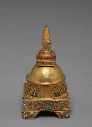 Buddhist Relic Stupa | Religious Artifacts | Handcarved Zen Decors