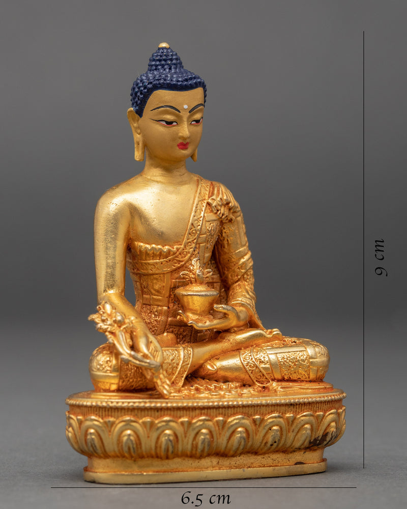 24K Gold Medicine Buddha Art | Traditional Tibetan Buddhist Statue